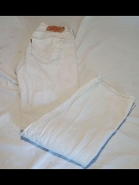 Levi's  501 White Straight-Leg Jeans 32x30